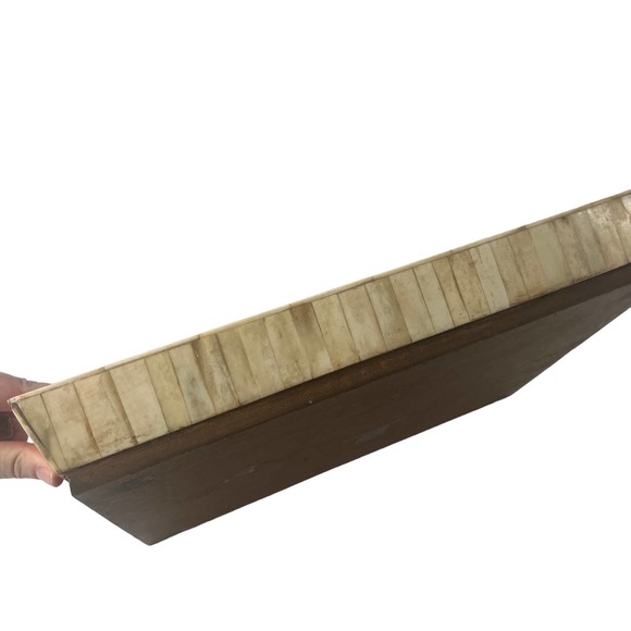 Pottery Barn Brown Bone Serving Display Tray EUC - Picture 8 of 11